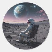 Astro Leisure Ronde Sticker (Voorkant)