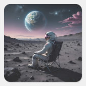 Astro Leisure Vierkante Sticker (Voorkant)