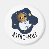 Astro-nut Grappige Nut Astronaut Pun Magneet (Voorkant)