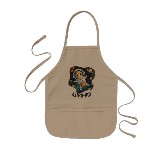 Astro-Nut Peanut, Astronaut Pun | Kinder Schort (Voorkant)