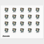Astro-Nut Peanut, Astronaut Pun | Ronde Sticker (Vel)
