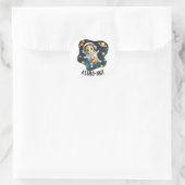 Astro-Nut Peanut, Astronaut Pun | Ronde Sticker (Tas)