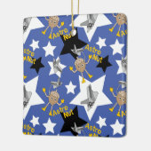 Astro Nut Stars Keramisch Ornament (Links)