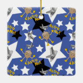 Astro Nut Stars Keramisch Ornament (Achterkant)