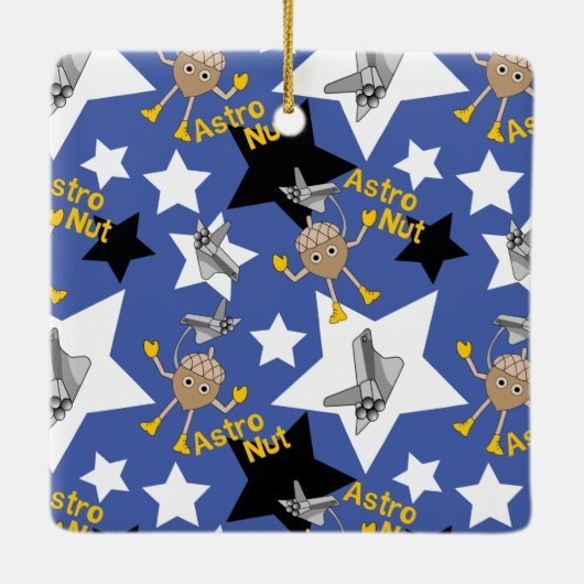 Astro Nut Stars Keramisch Ornament (Achterkant)