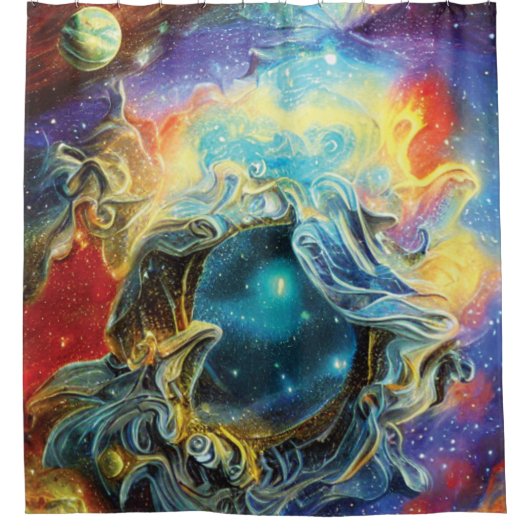 Astro Physics Shower Curtain Douchegordijn (Voorkant)