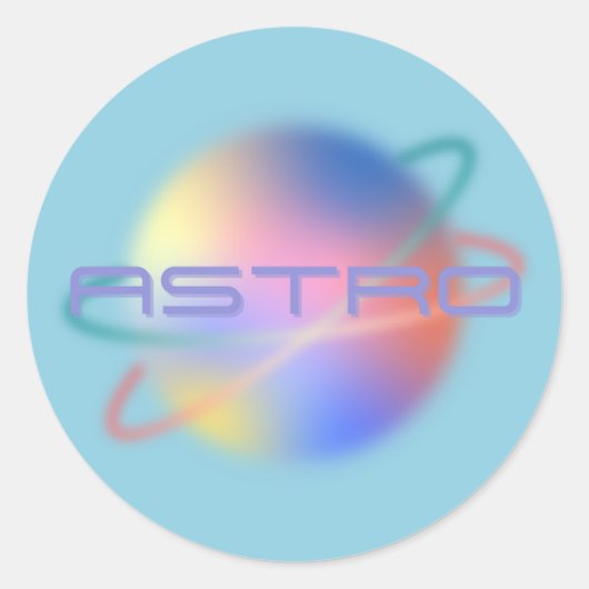 "Astro" Planet Sticker (Voorkant)