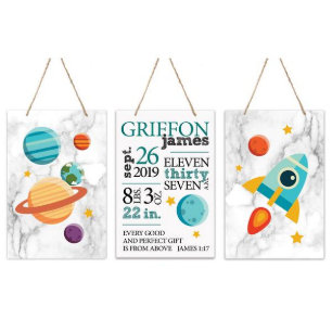 Astro Planets 8x12 Baby Meting Wandmerken