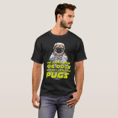 Astro Pug - Ruimte Astronaut Pug - Grappig Pug Cad T-shirt (Voorkant volledig)
