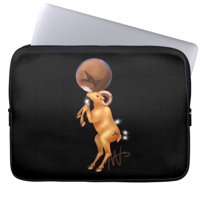 Astro Ram Mars Zodiac Laptop Sleeve (Voorkant)