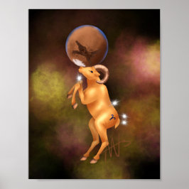 Astro Ram Mars Zodiac Poster