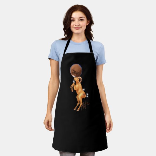 Astro Ram Mars Zodiac Schort (Gedragen)