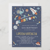 Astro Sloth - Space Kids Birthday Party Kaart (Voorkant)