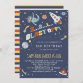 Astro Sloth - Space Kids Birthday Party Kaart (Voorkant / Achterkant)