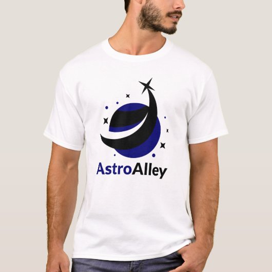 AstroAlley Logo T-Shirt – Waar planeten elkaar ont (Voorkant)
