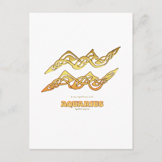 Astrocelt reeks Aquarius Briefkaart (Voorkant)