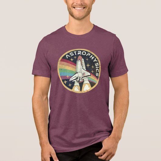 Astrofysica Vintage Embleem V02 Tri-Blend Shirt (Voorkant)
