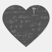 Astrofysicadiagrammen en -formules hart sticker (Voorkant)