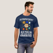 Astrofysicus astrofysicus astronomie telescoop t-shirt (Voorkant volledig)