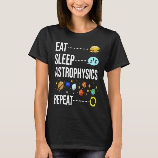 Astrofysicus astrofysicus astronomie telescoop t-shirt (Voorkant)
