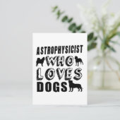 astrofysicus die van Honden houdt Briefkaart (Staand voorkant)