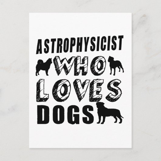 astrofysicus die van Honden houdt Briefkaart (Voorkant)