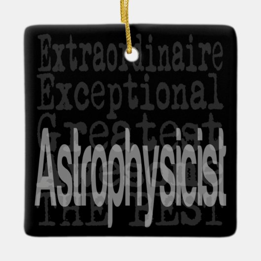Astrofysicus extraordinaire keramisch ornament (Voorkant)