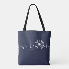 Astrofysicus hartslag tote bag