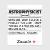 Astrofysicus Noun Definition Science Lover Cool Sticker (Vel)