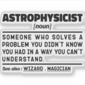 Astrofysicus Noun Definition Science Lover Cool Sticker (Voorkant)