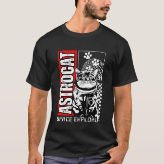 Astrokat, Ruimtekater, Astronaut kat, Humoristisch T-shirt
