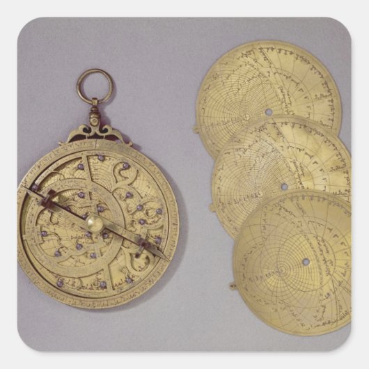 Astrolabe, 1216 vierkante sticker (Voorkant)