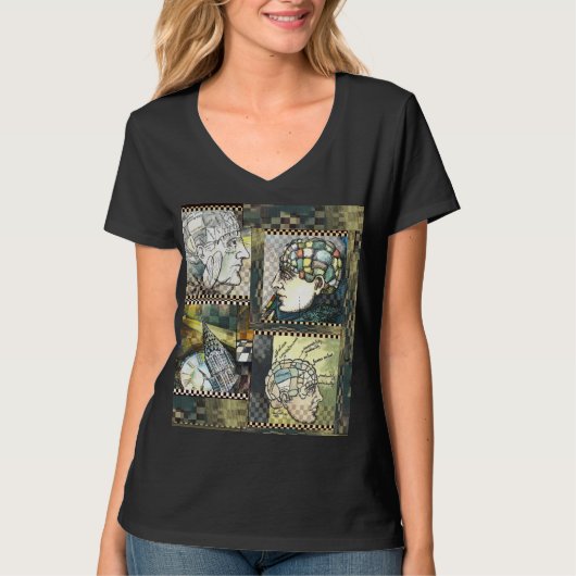 "Astrolabe 23" VrouwenHanes Nano V-Neck T-Shirt (Voorkant)