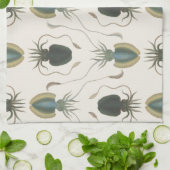 Astrolabe Molluscs (groen) Theedoek (Gevouwen)