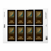 Astrolabe Quadrant-boekenplaat Etiket (Full Sheet)