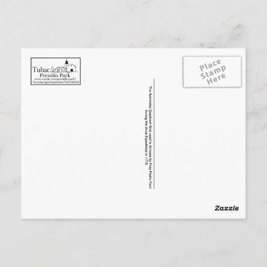 Astrolabe Quadrant briefkaart (Achterkant)