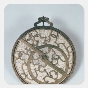 Astrolabe Vierkante Sticker