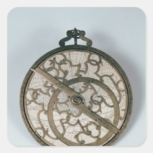 Astrolabe Vierkante Sticker (Voorkant)