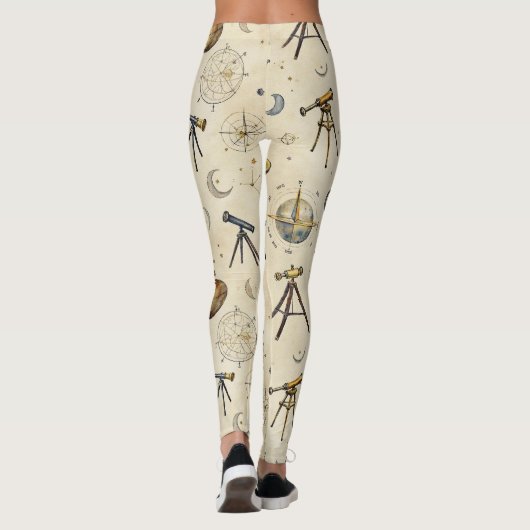 Astrolabia Galaxy Pattern Telescopes Leggings (Achterkant)