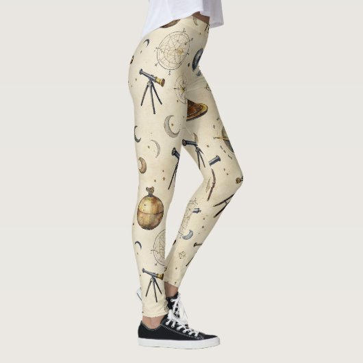 Astrolabia Galaxy Pattern Telescopes Leggings (Rechts)