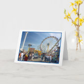 Astroland Amusement Park Blank Wenskaart Kaart (Gele Bloem)