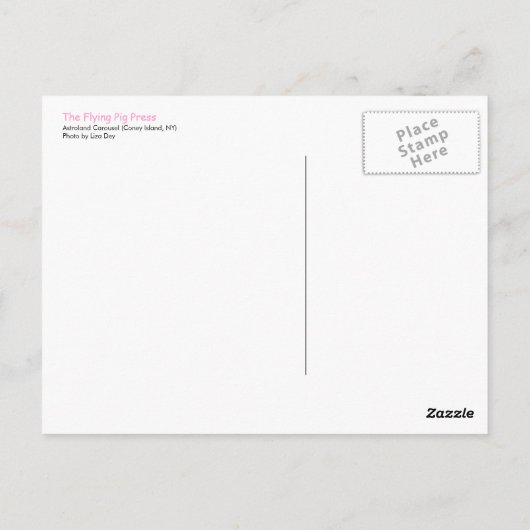 Astroland Carousel (Coney Island, NY) briefkaart (Achterkant)