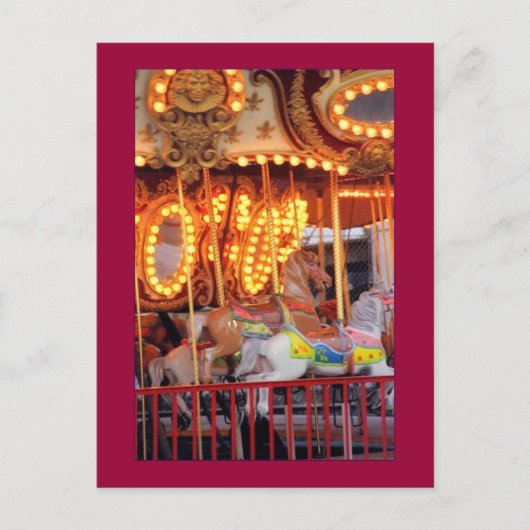 Astroland Carousel (Coney Island, NY) briefkaart (Voorkant)