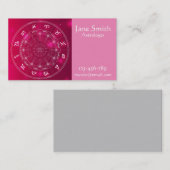 Astrologer Astrology business services roze Visitekaartje (Voorkant / Achterkant)