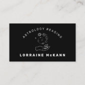 ASTROLOGER Astrology Reading Minimal Black Visitekaartje (Voorkant)