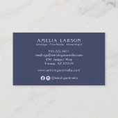 Astrologer Cosmic Moon en Planets met handen Visitekaartje (Achterkant)