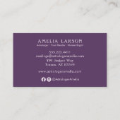 Astrologer Cosmic Moon en sterren met handen Visitekaartje (Achterkant)