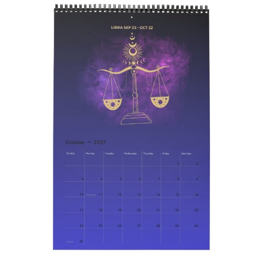Astrologie 2026 muurkalender kalender (Okt 2027)