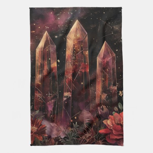 Astrologie Amethyst Sterrenbeeld Kosmisch Theedoek (Verticaal)