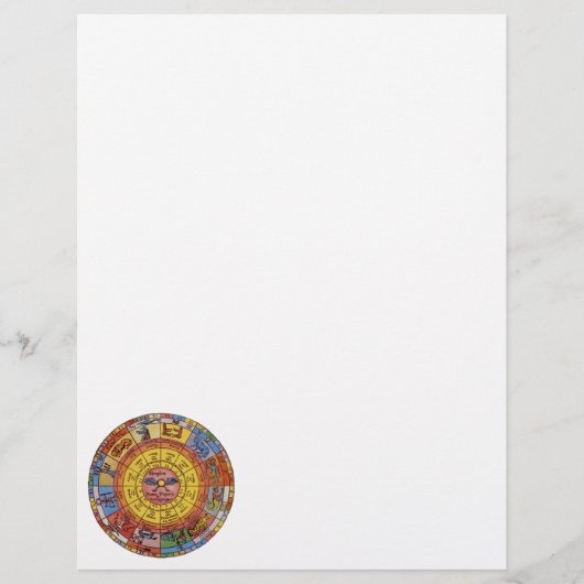  Astrologie, Antiek hemelse Zodiac Wheel (Voorkant)